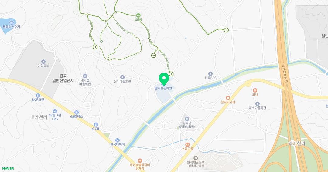 원곡초등학교병설유치원 위치 지도
