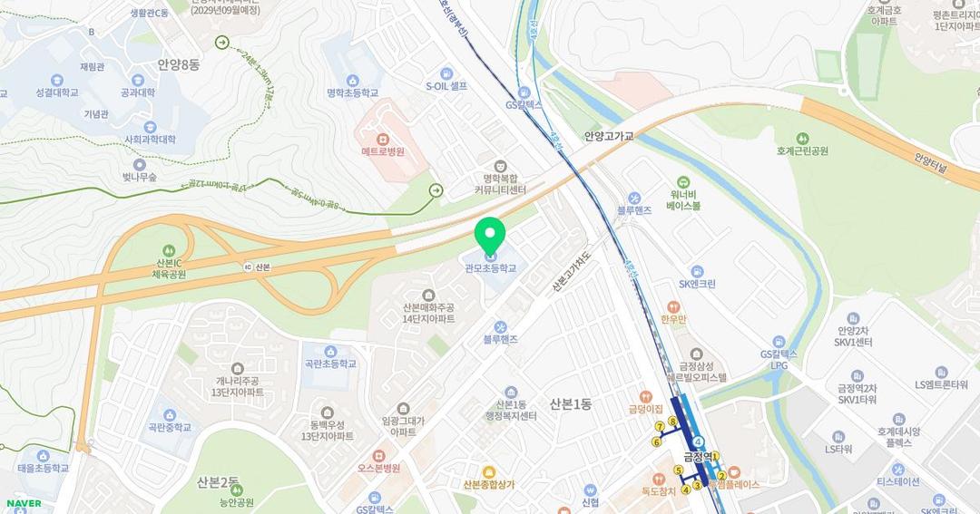 관모초등학교병설유치원 위치 지도