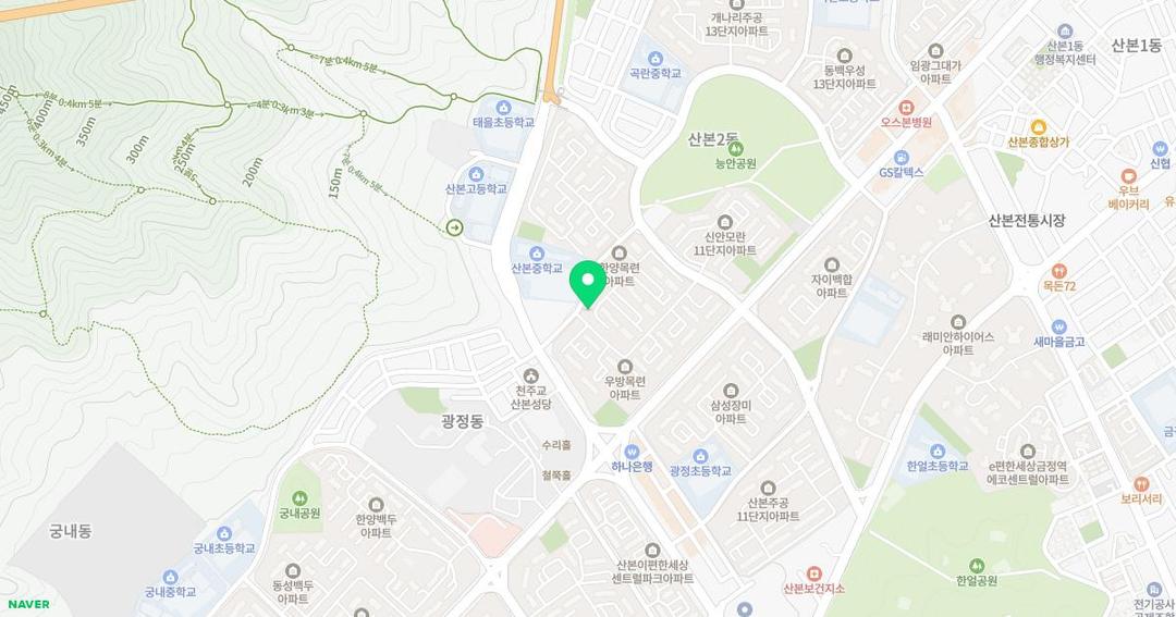 그린유치원 위치 지도