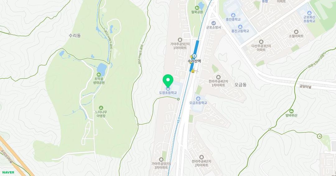 도장초등학교병설유치원 위치 지도