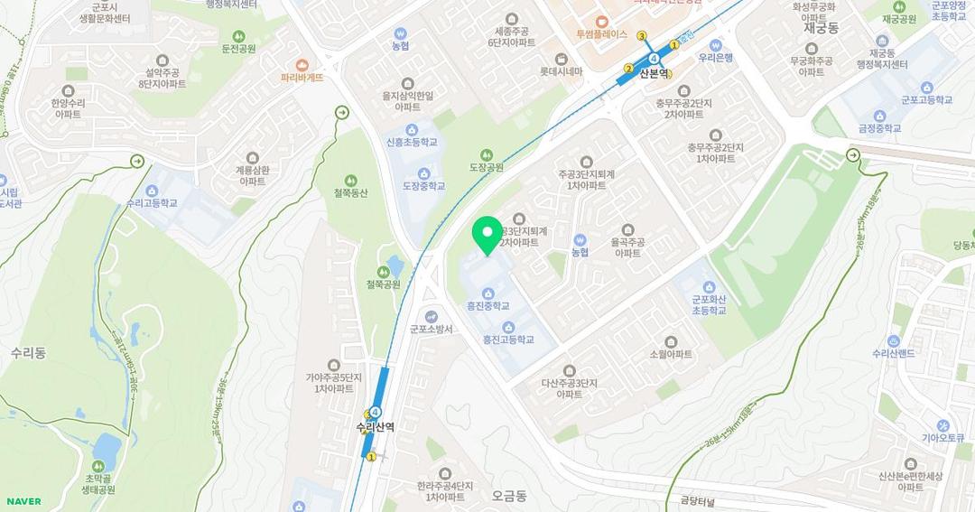 흥진초등학교병설유치원 위치 지도