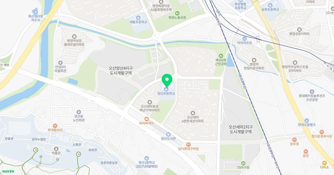 양산초등학교병설유치원 위치 지도