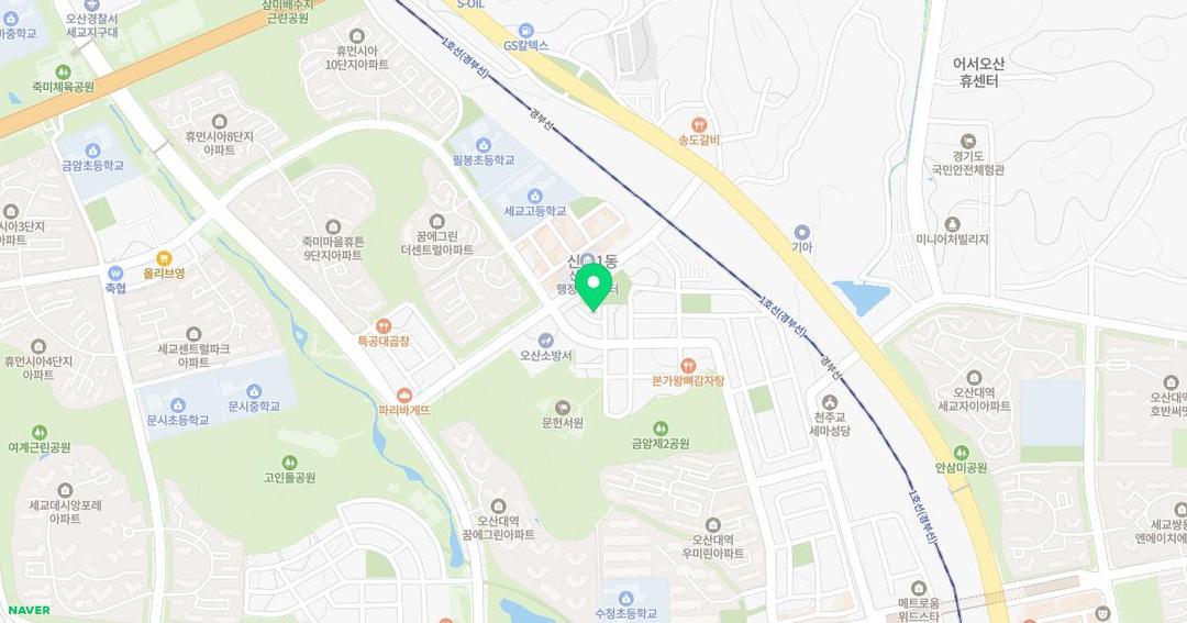 물향기유치원 위치 지도