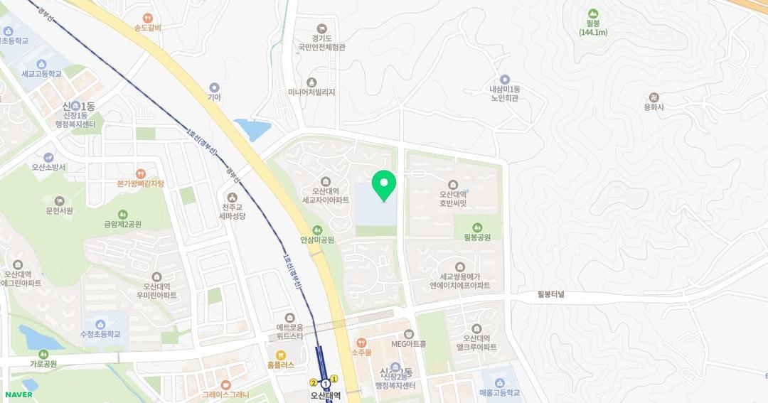 세미초등학교병설유치원 위치 지도