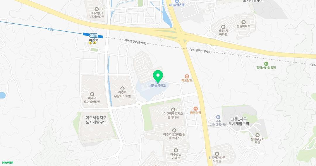 세종초등학교병설유치원 위치 지도