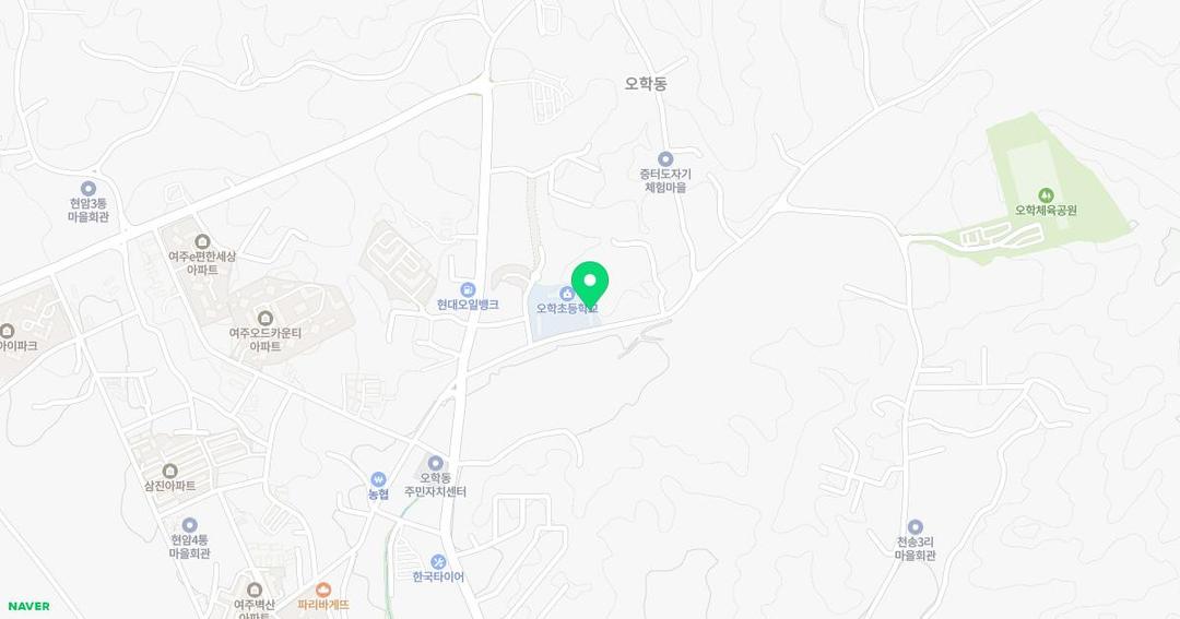 오학초등학교병설유치원 위치 지도