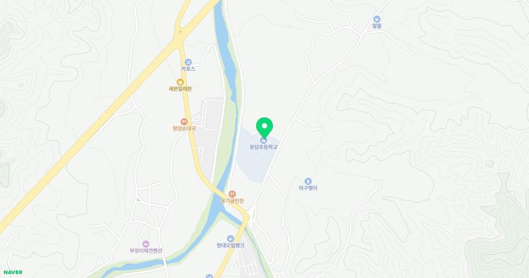 운담초등학교병설유치원 위치 지도