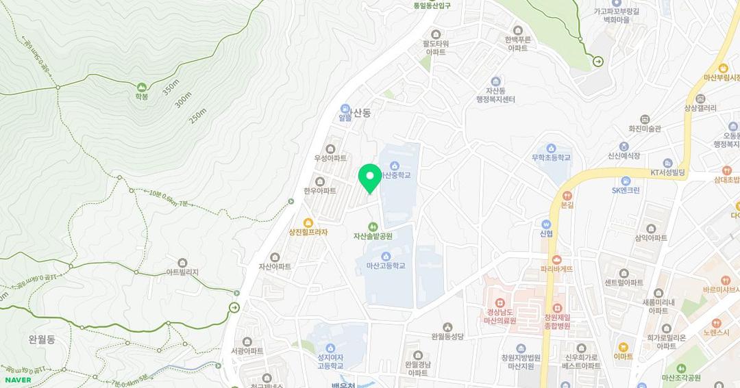 아람유치원 위치 지도