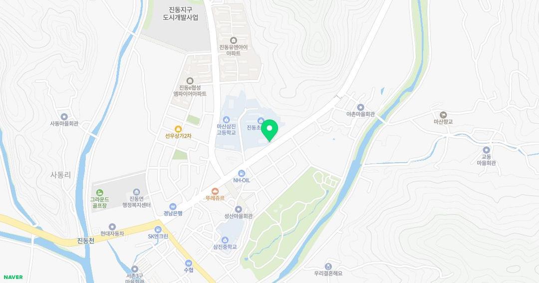 진동초등학교병설유치원 위치 지도