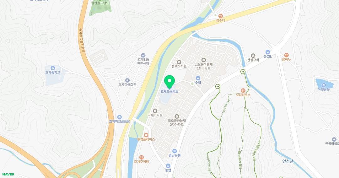 호계초등학교병설유치원 위치 지도