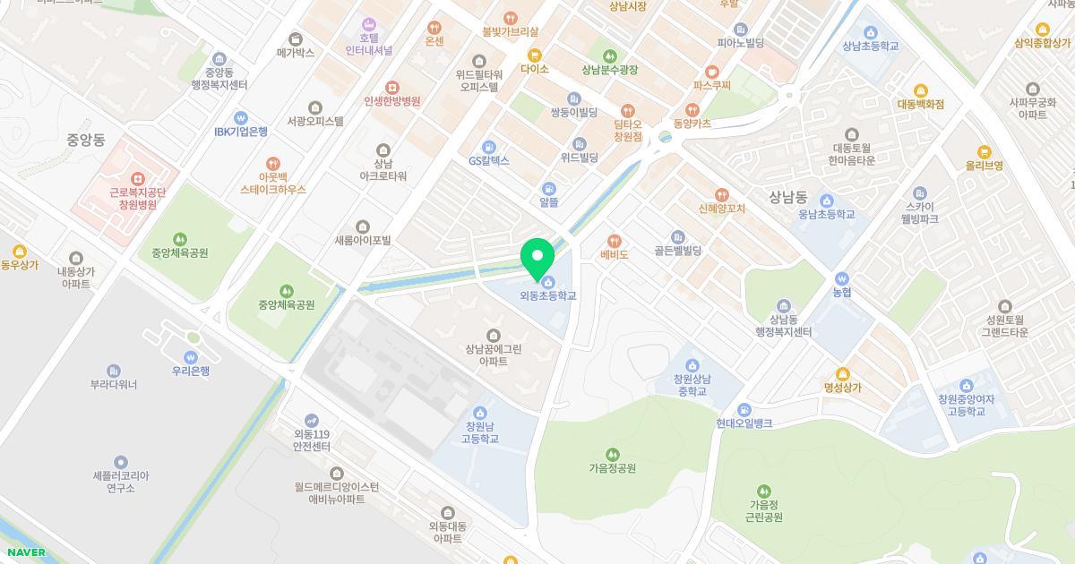 외동초등학교병설유치원 위치 지도