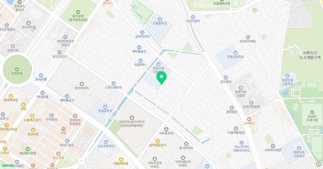 창원신월초등학교병설유치원 위치 지도