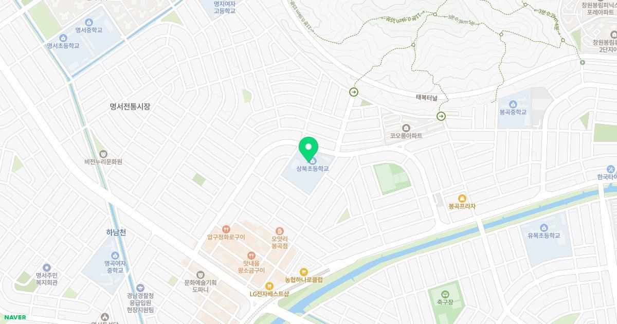 상북초등학교병설유치원 위치 지도