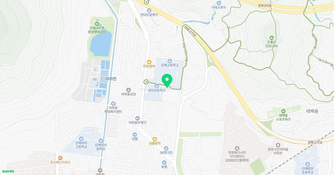 대야초등학교병설유치원 위치 지도