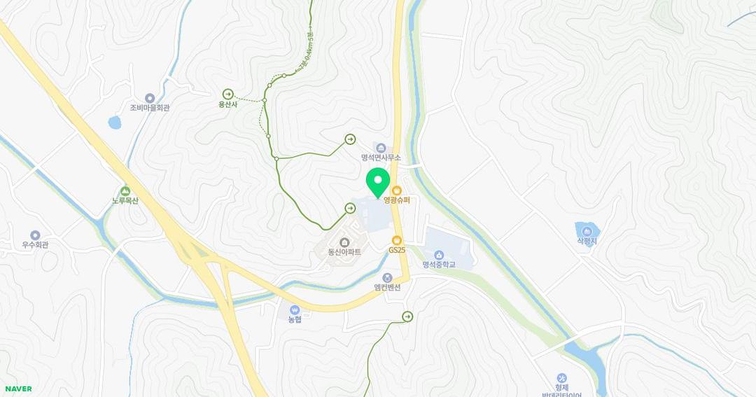 명석초등학교병설유치원 위치 지도