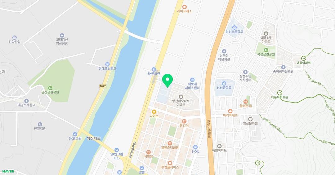 북정초등학교병설유치원 위치 지도