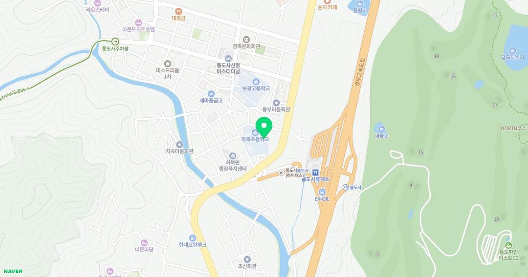 하북초등학교병설유치원 위치 지도