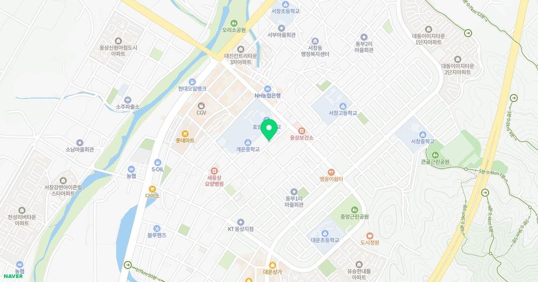 새싹유치원 위치 지도