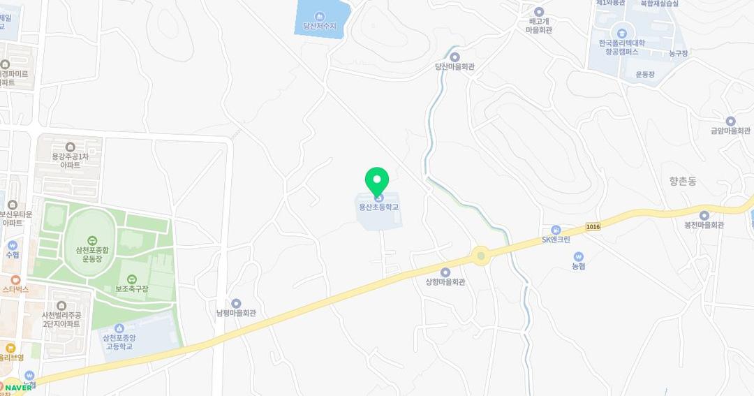 용산초등학교병설유치원 위치 지도