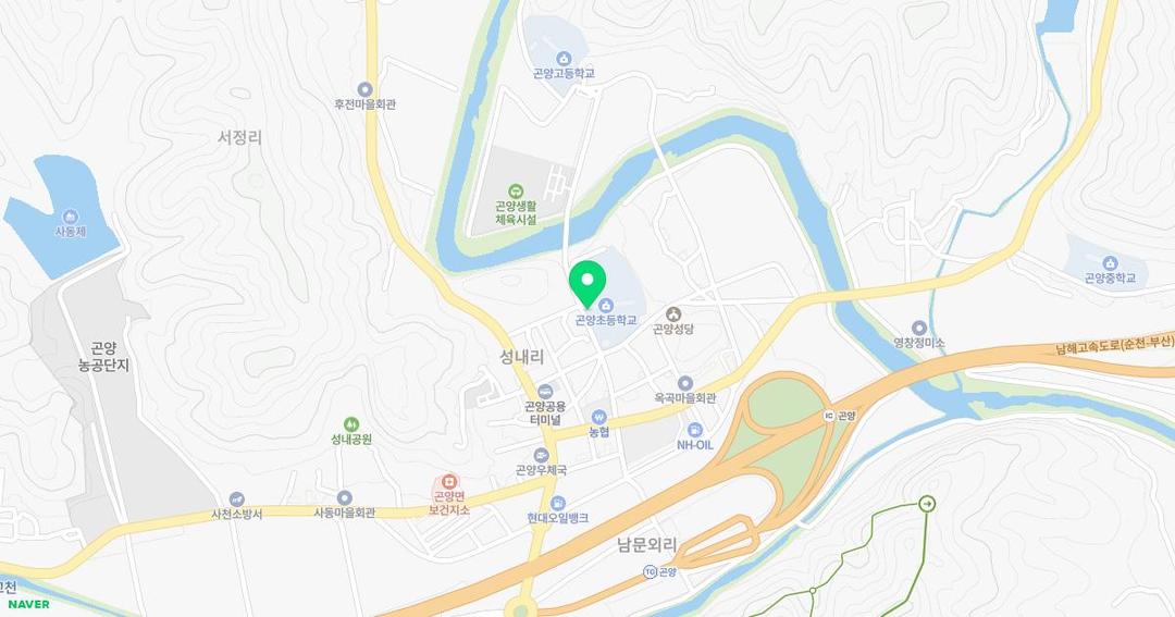 곤양초등학교병설유치원 위치 지도