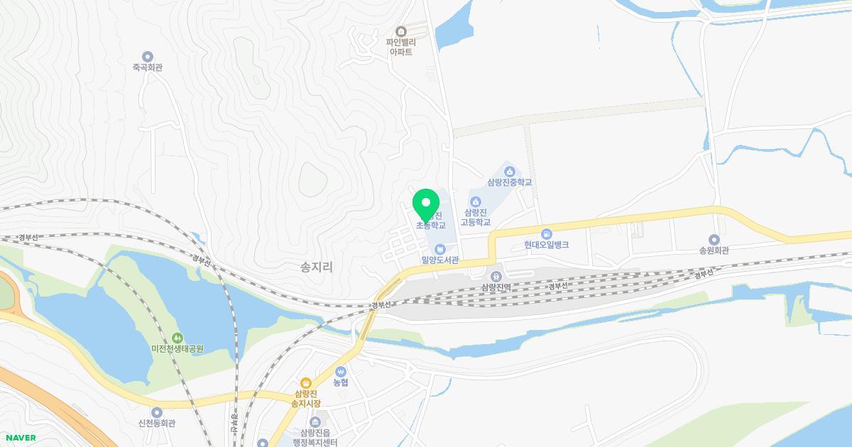 삼랑진초등학교병설유치원 위치 지도