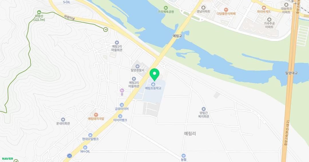 예림초등학교병설유치원 위치 지도