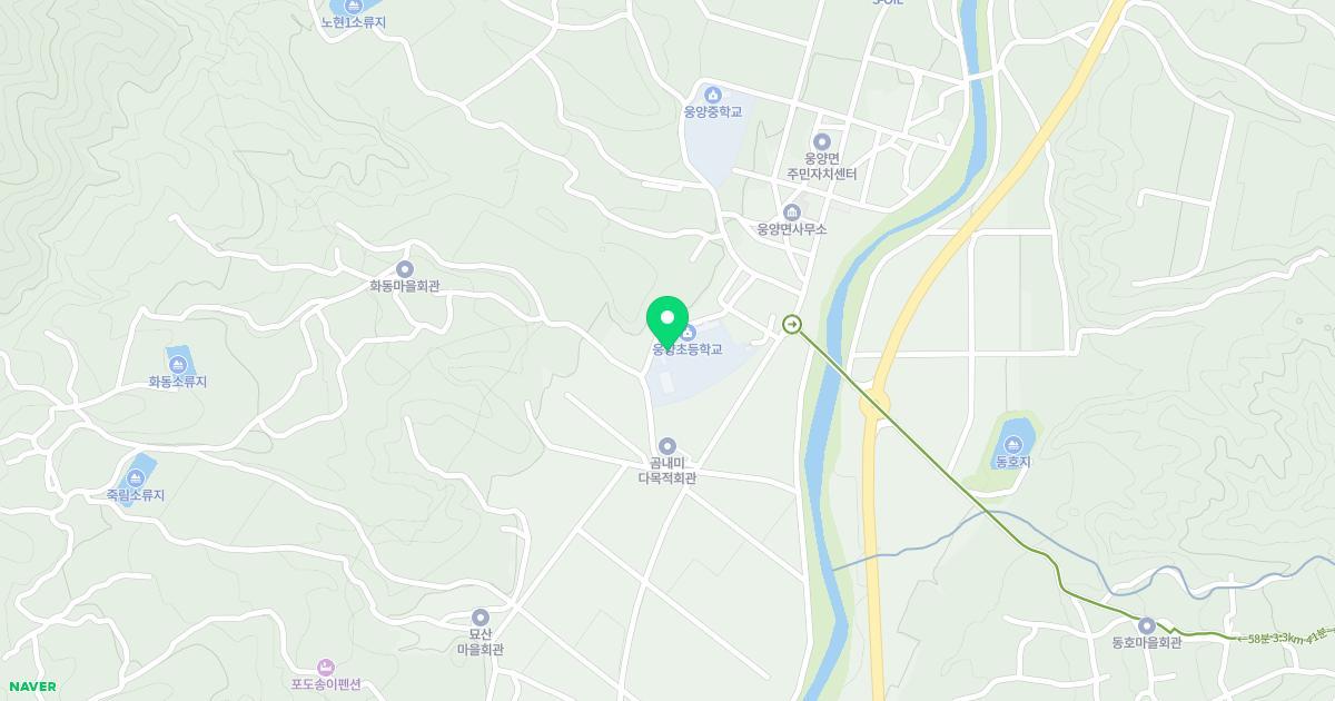 웅양초등학교병설유치원 위치 지도