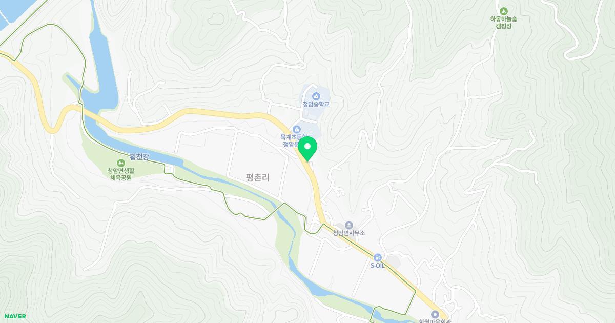 묵계초등학교청암분교장병설유치원 위치 지도