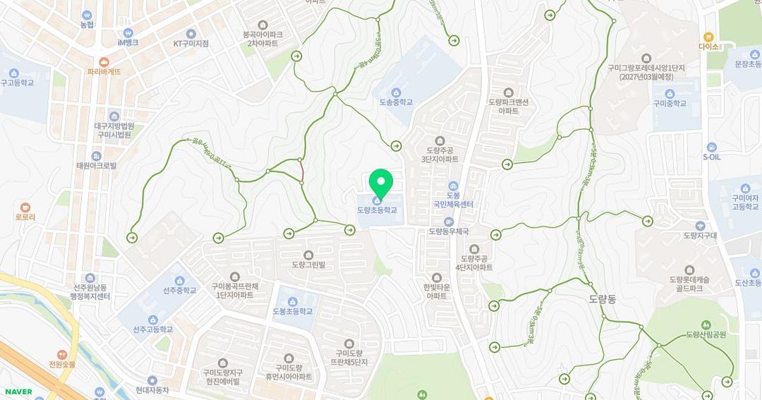 도량초등학교병설유치원 위치 지도