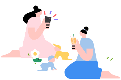 육아크루 일러스트