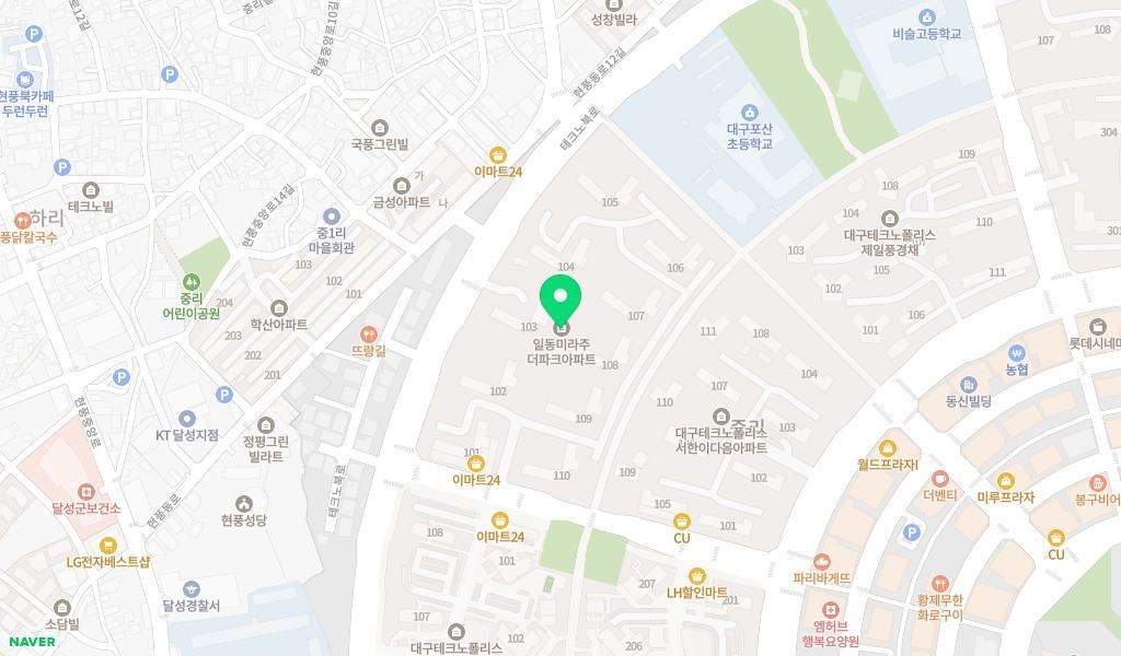 일동미라주더파크어린이집 위치 지도