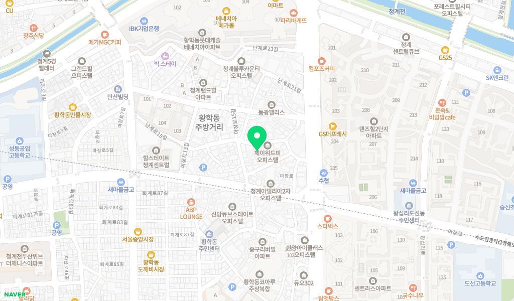 황학어린이집 위치 지도