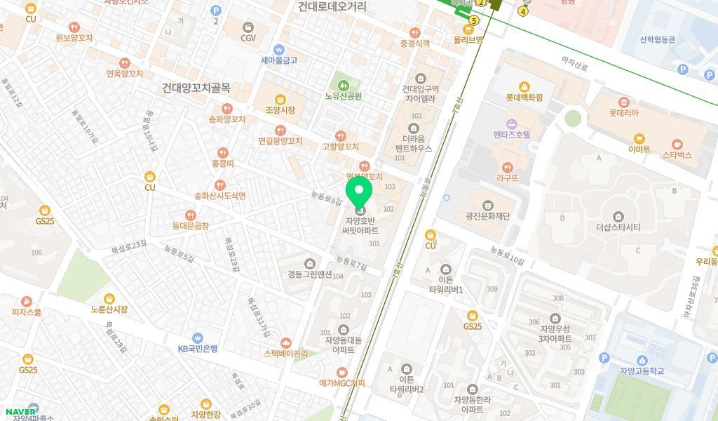 구립 자양호반써밋어린이집 위치 지도