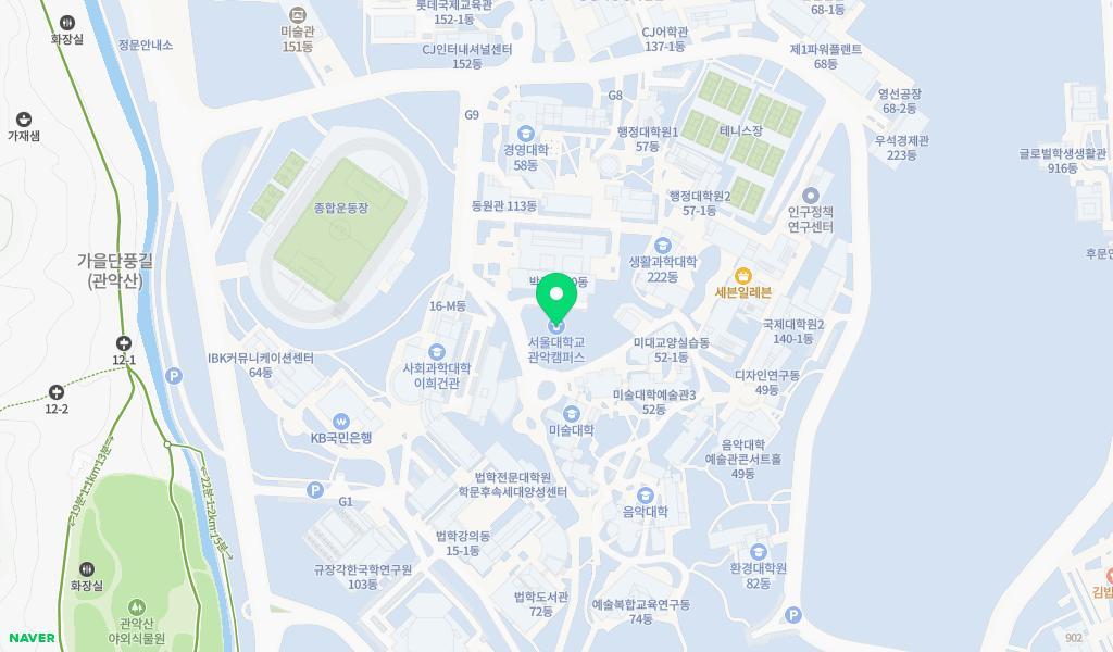 서울대학교어린이보육지원센터 느티나무어린이집 위치 지도