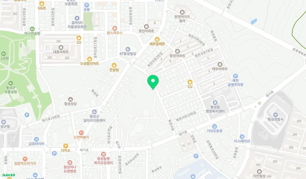 횡성어린이집 위치 지도
