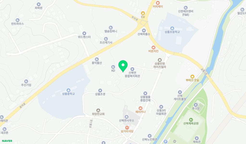 산북어린이집 위치 지도