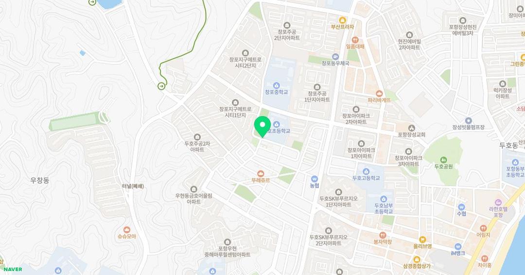 두호초등학교병설유치원 위치 지도