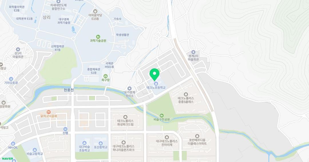 대구테크노초등학교병설유치원 위치 지도