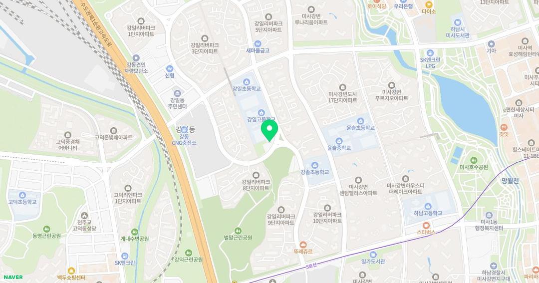 강일늘사랑유치원 위치 지도