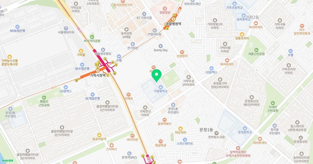 서울평화초등학교병설유치원 위치 지도
