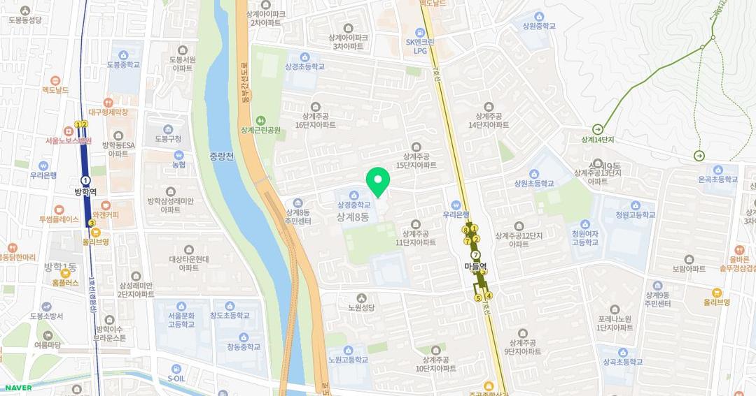 온누리유치원 위치 지도