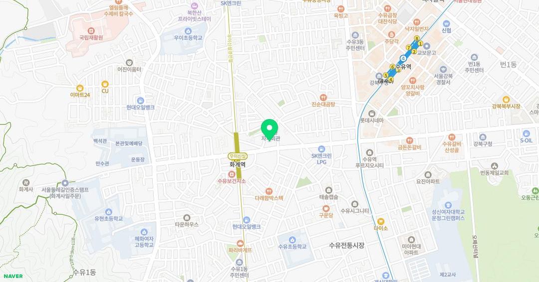 화계유치원 위치 지도