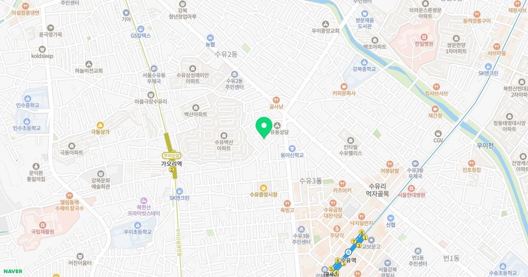 성체유치원 위치 지도