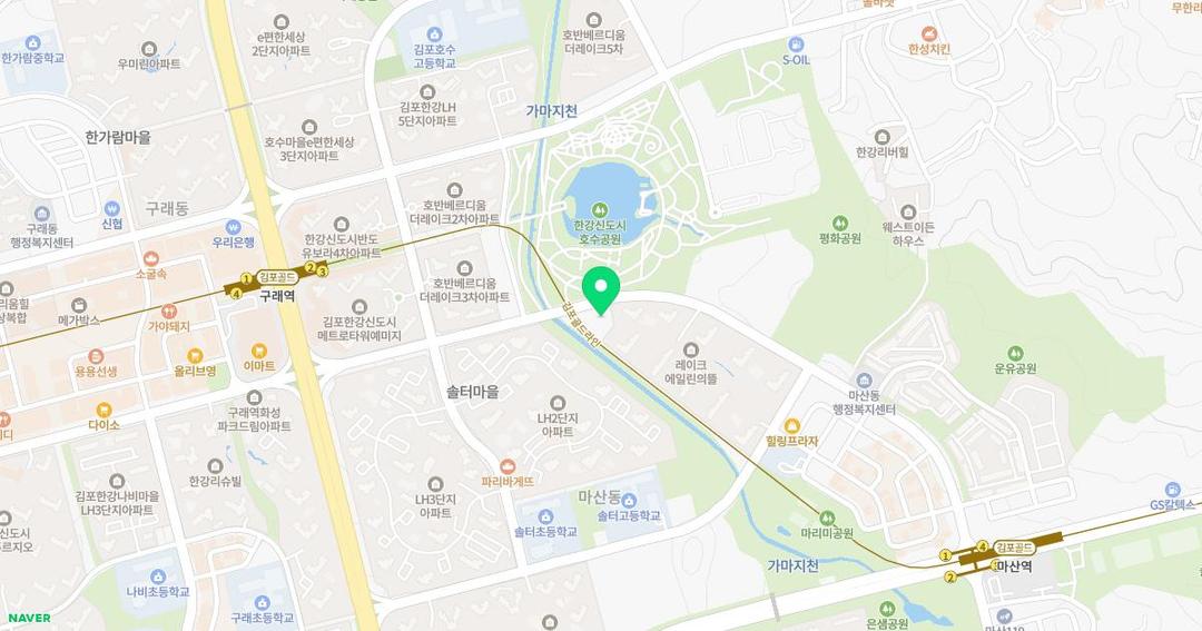 김포은솔유치원 위치 지도