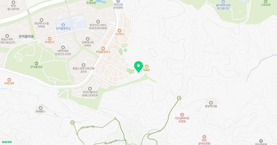 예그린유치원 위치 지도