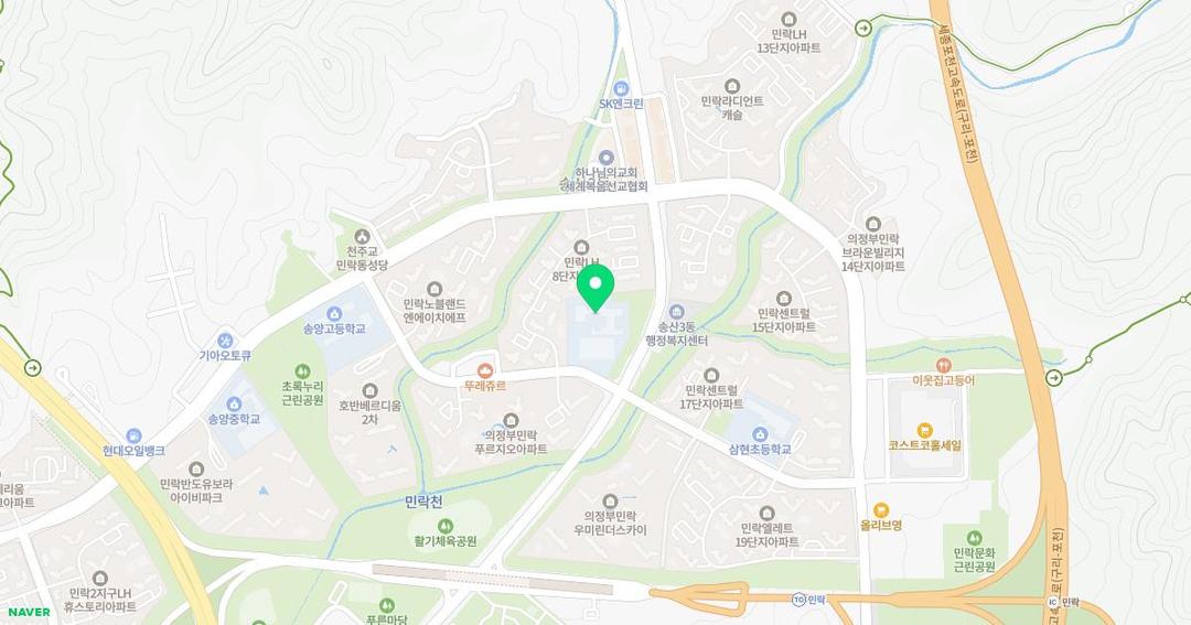 송양초등학교병설유치원 위치 지도