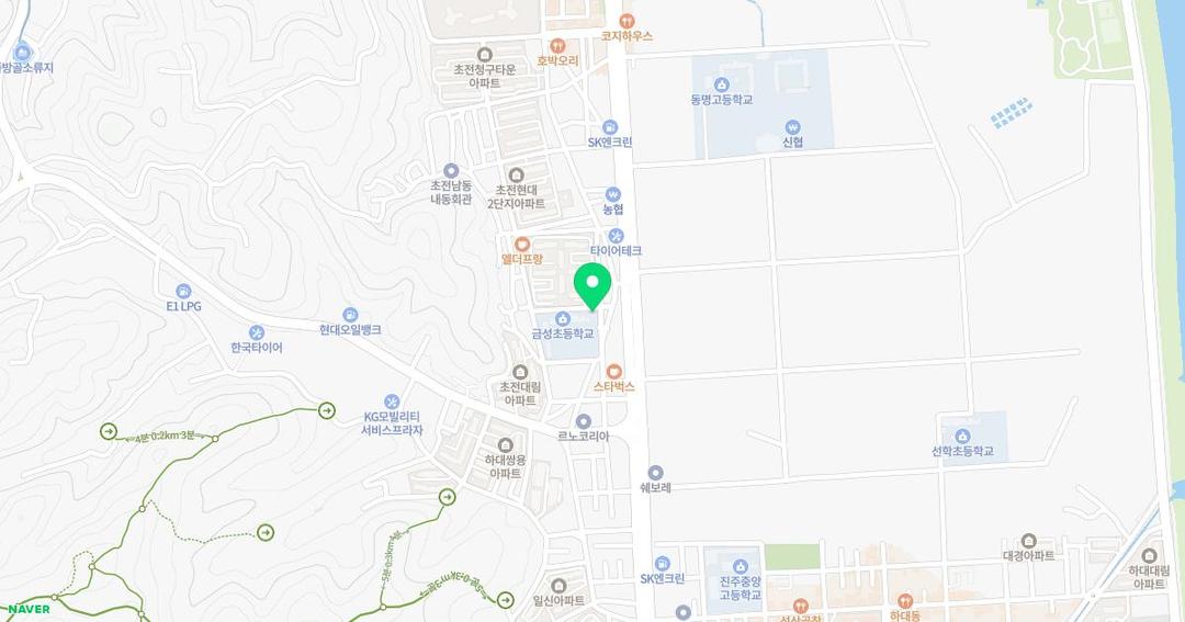 금성초등학교병설유치원 위치 지도